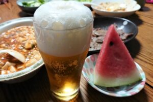 スイカとビール