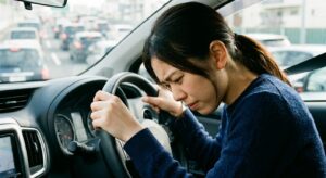 尿意を強めてしまう前かがみの姿勢