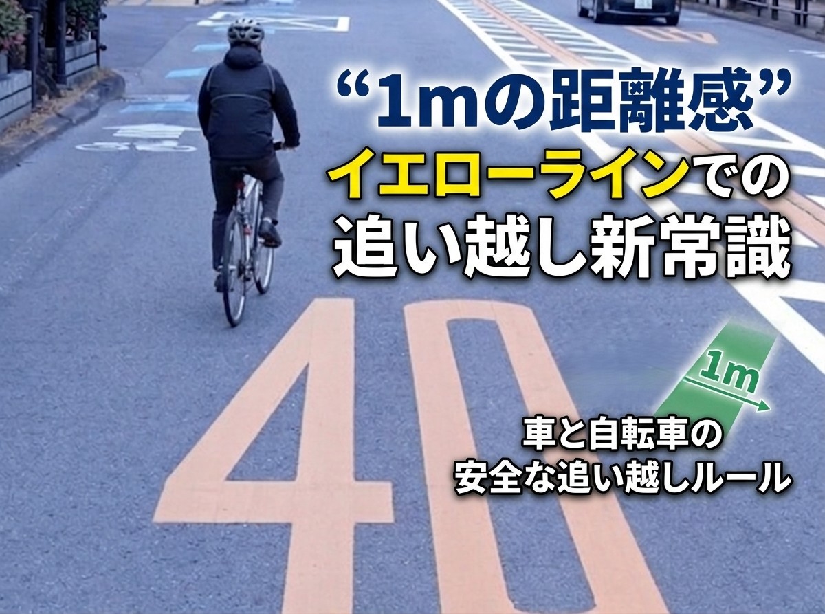 １mの距離感 イエローラインでの追い越し新常識