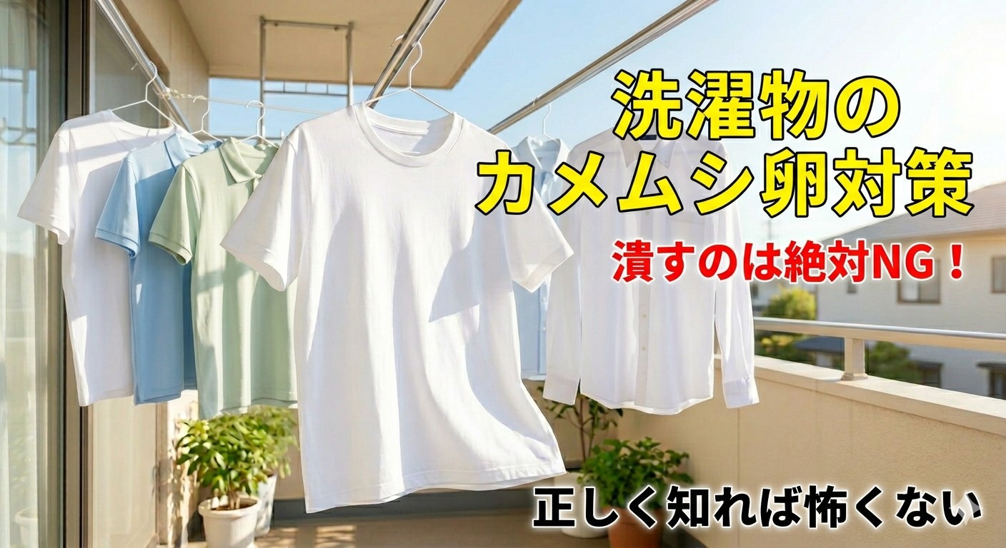 洗濯物のカメムシの卵対策